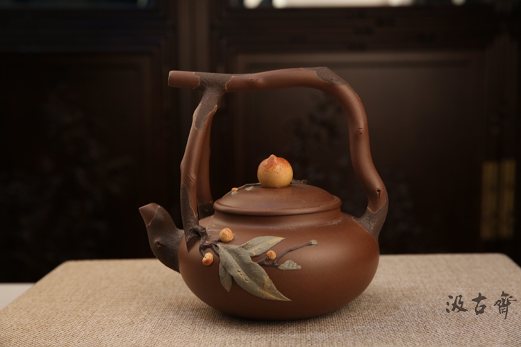 提梁花器壶茶壶